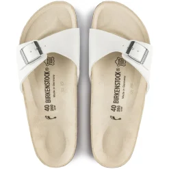 Birkenstock One-Strap Sandals<Madrid White