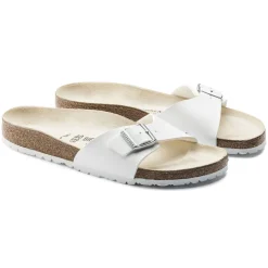Birkenstock One-Strap Sandals<Madrid White