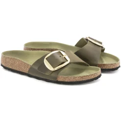 Birkenstock One-Strap Sandals<Madrid Big Buckle Olive Green