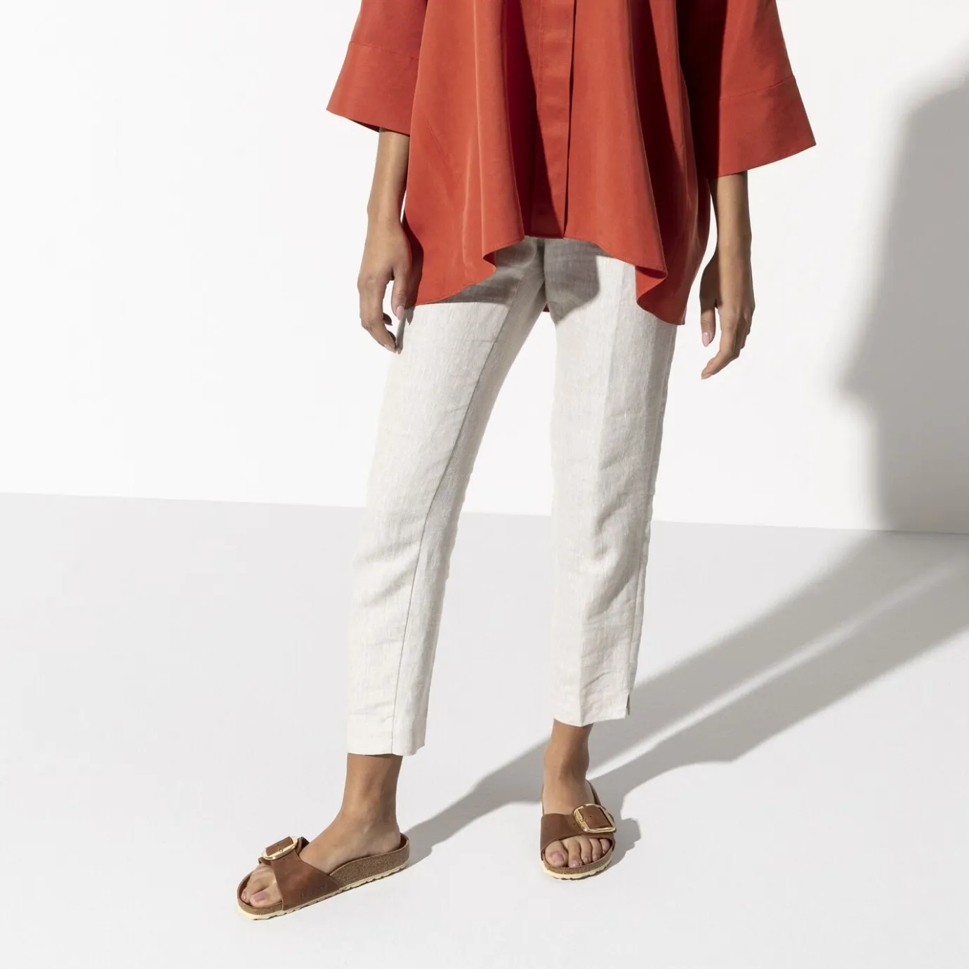 Birkenstock One-Strap Sandals<Madrid Big Buckle Cognac