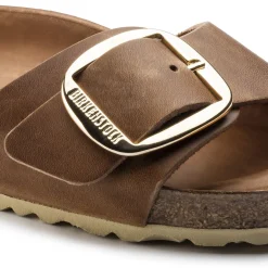 Birkenstock One-Strap Sandals<Madrid Big Buckle Cognac