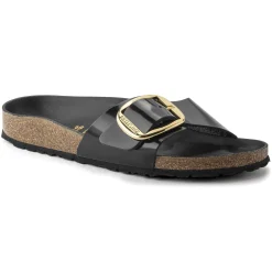 Birkenstock One-Strap Sandals<Madrid Big Buckle High Shine Black