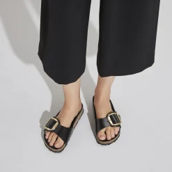 Birkenstock One-Strap Sandals<Madrid Big Buckle High Shine Black