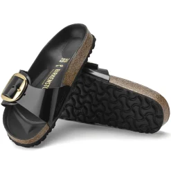 Birkenstock One-Strap Sandals<Madrid Big Buckle High Shine Black