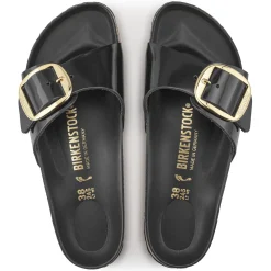 Birkenstock One-Strap Sandals<Madrid Big Buckle High Shine Black