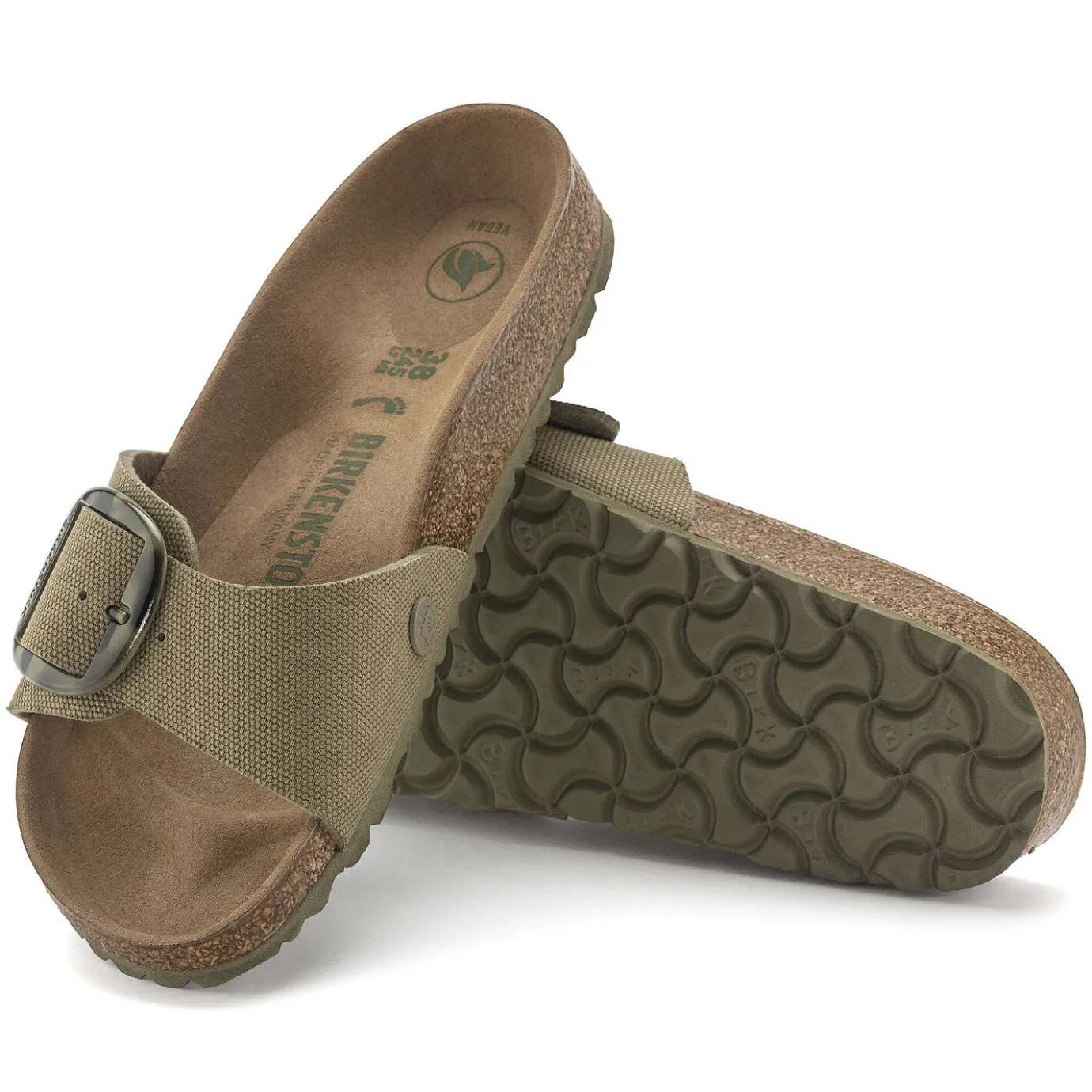 Birkenstock One-Strap Sandals<Madrid Vegan Big Buckle Faded Khaki
