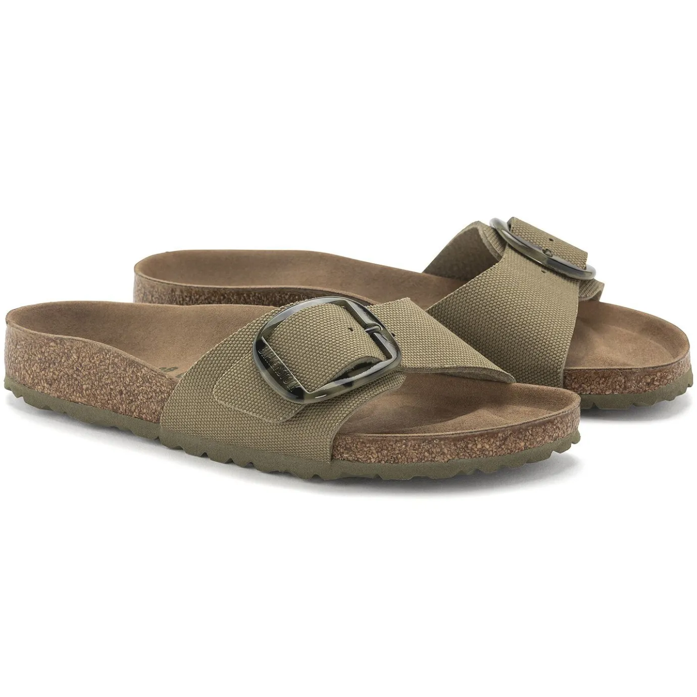 Birkenstock One-Strap Sandals<Madrid Vegan Big Buckle Faded Khaki