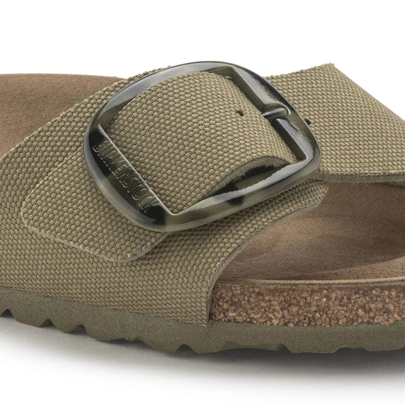 Birkenstock One-Strap Sandals<Madrid Vegan Big Buckle Faded Khaki