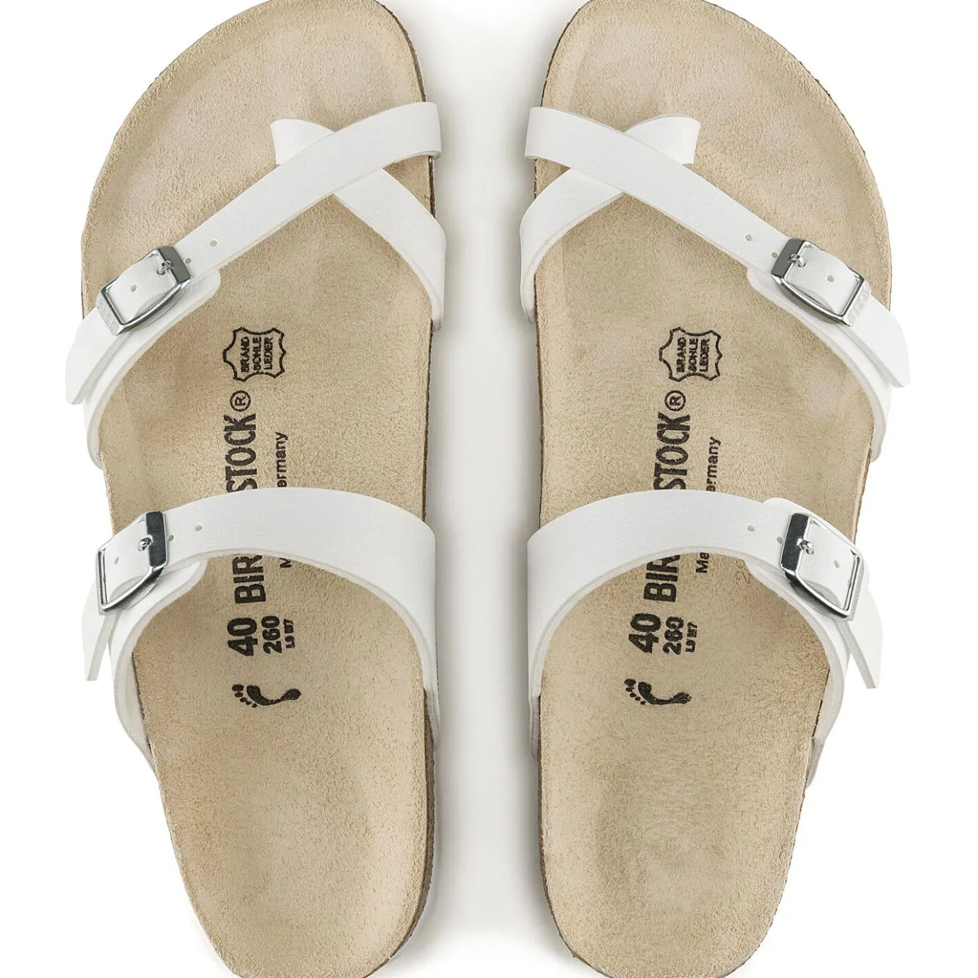 Birkenstock Two-Strap Sandals<Mayari White