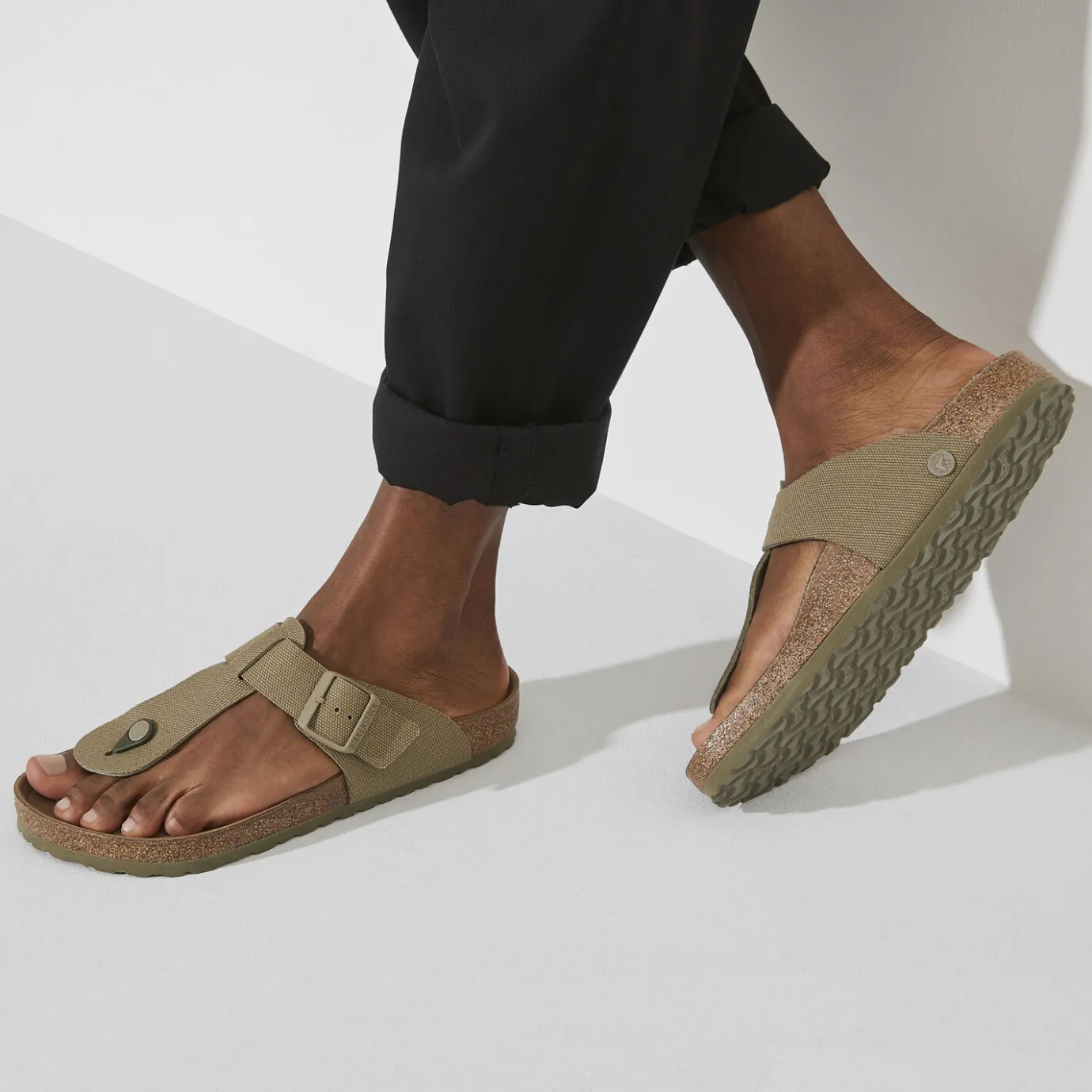 Birkenstock Thong Sandals<Medina Vegan Faded Khaki
