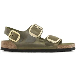 Birkenstock Multi-Strap Sandals<Milano Big Buckle Olive Green