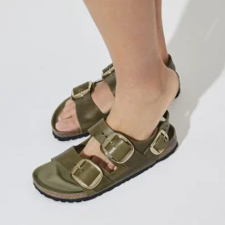 Birkenstock Multi-Strap Sandals<Milano Big Buckle Olive Green
