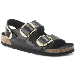 Birkenstock Multi-Strap Sandals<Milano Big Buckle High Shine Black