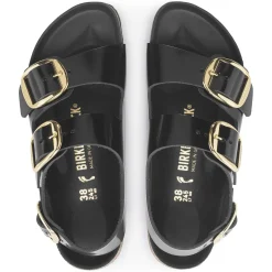 Birkenstock Multi-Strap Sandals<Milano Big Buckle High Shine Black