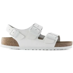 Birkenstock Ankle-Strap Sandals<Milano Bs White