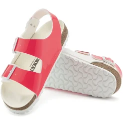 Birkenstock Ankle-Strap Sandals<Milano Bs Neon Pink/White Patent