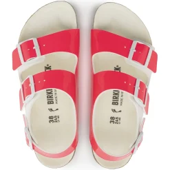 Birkenstock Ankle-Strap Sandals<Milano Bs Neon Pink/White Patent