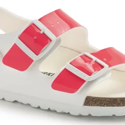 Birkenstock Ankle-Strap Sandals<Milano Bs Neon Pink/White Patent