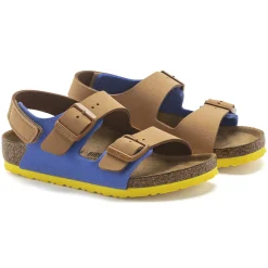 Birkenstock Strap Sandals<Milano Hl Kids Caramel/Ultra Blue