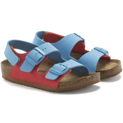 Birkenstock Strap Sandals<Milano Hl Kids Sky Blue/Active Red