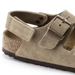 Birkenstock Strap Sandals<Milano Hl Suede Kids Taupe