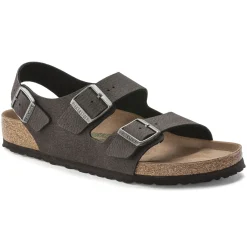 Birkenstock Ankle-Strap Sandals<Milano Vegan Desert Dust Black