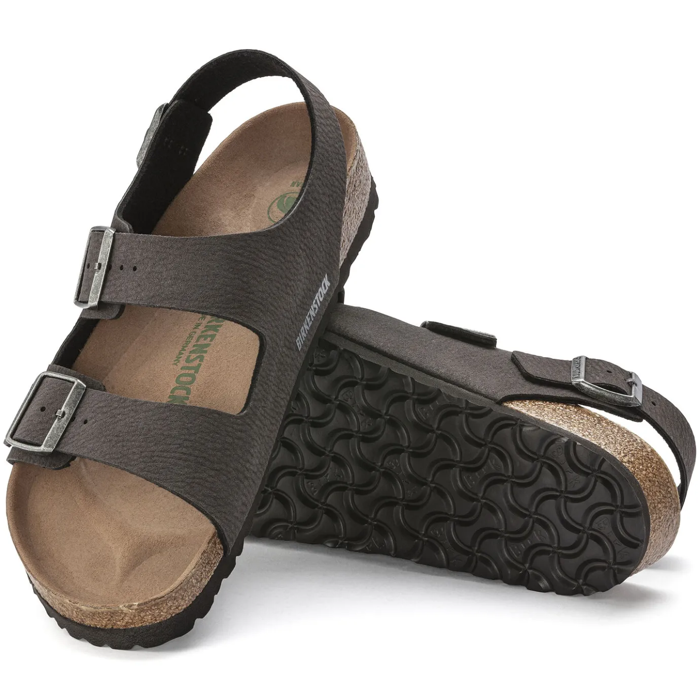 Birkenstock Ankle-Strap Sandals<Milano Vegan Desert Dust Black