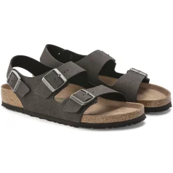 Birkenstock Ankle-Strap Sandals<Milano Vegan Desert Dust Black
