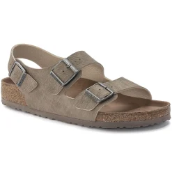 Birkenstock Ankle-Strap Sandals<Milano Vegan Desert Dust Gray Taupe