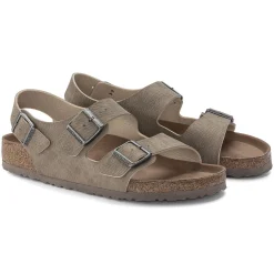 Birkenstock Ankle-Strap Sandals<Milano Vegan Desert Dust Gray Taupe