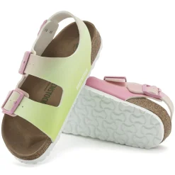 Birkenstock Ankle-Strap Sandals<Milano Vegan Candy Pink/Faded Lime