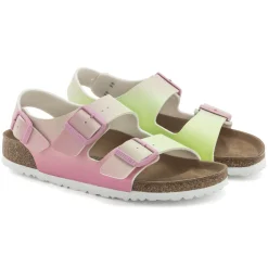 Birkenstock Ankle-Strap Sandals<Milano Vegan Candy Pink/Faded Lime