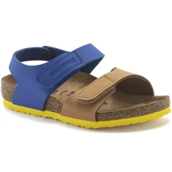 Birkenstock Strap Sandals<Palu Kids Logo Bs Caramel/Ultra Blue
