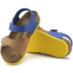 Birkenstock Strap Sandals<Palu Kids Logo Bs Caramel/Ultra Blue