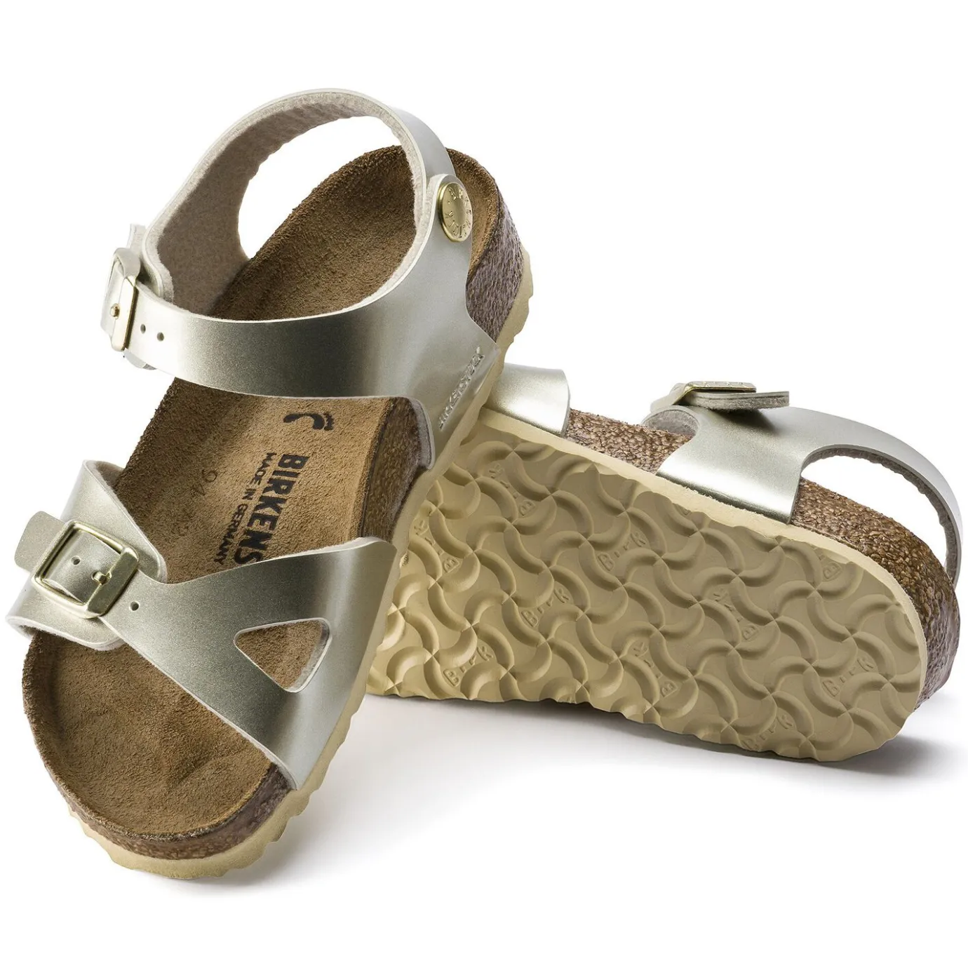 Birkenstock Strap Sandals<Rio Kids Electric Metallic Gold