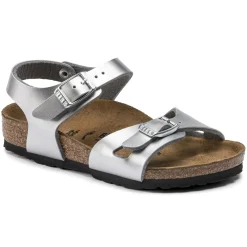 Birkenstock Strap Sandals<Rio Kids Electric Metallic Silver