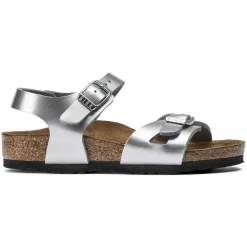 Birkenstock Strap Sandals<Rio Kids Electric Metallic Silver