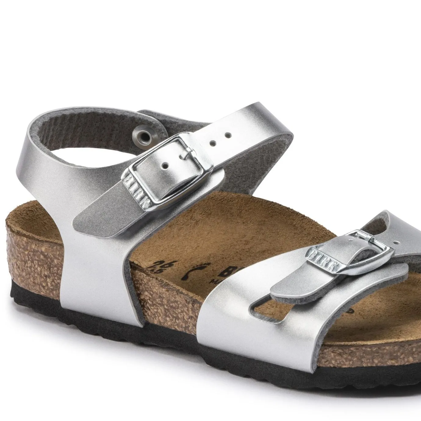Birkenstock Strap Sandals<Rio Kids Electric Metallic Silver