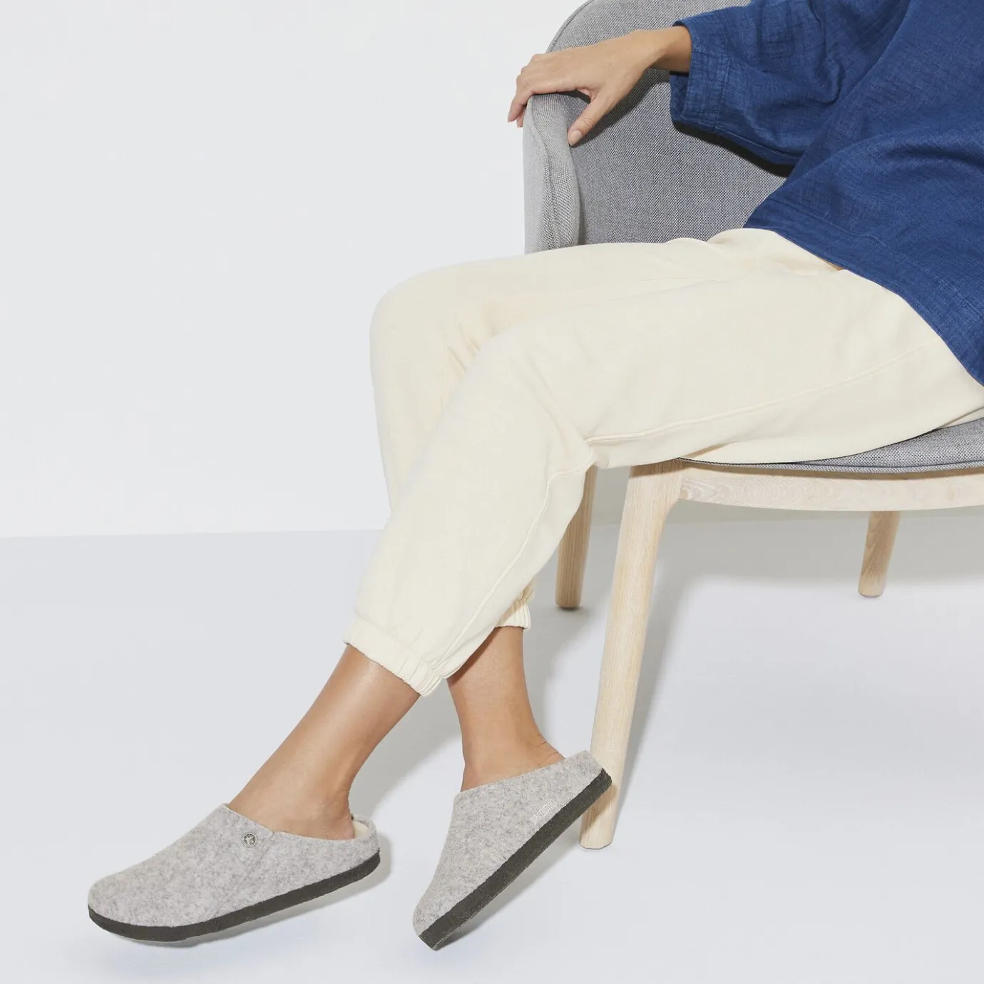 Birkenstock Slippers<Zermatt Shearling Light Grey