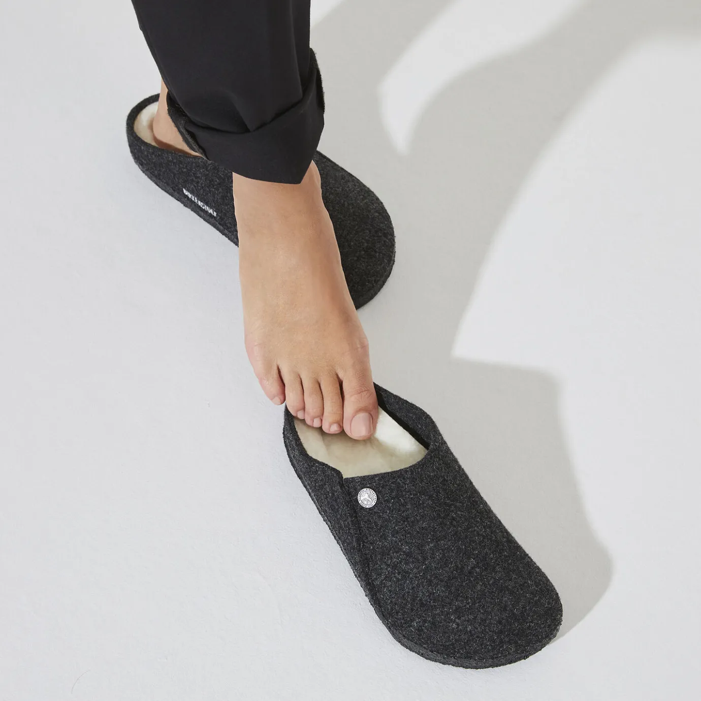 Birkenstock Slippers<Zermatt Shearling Anthracite